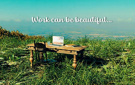 Desk in the grass Picture